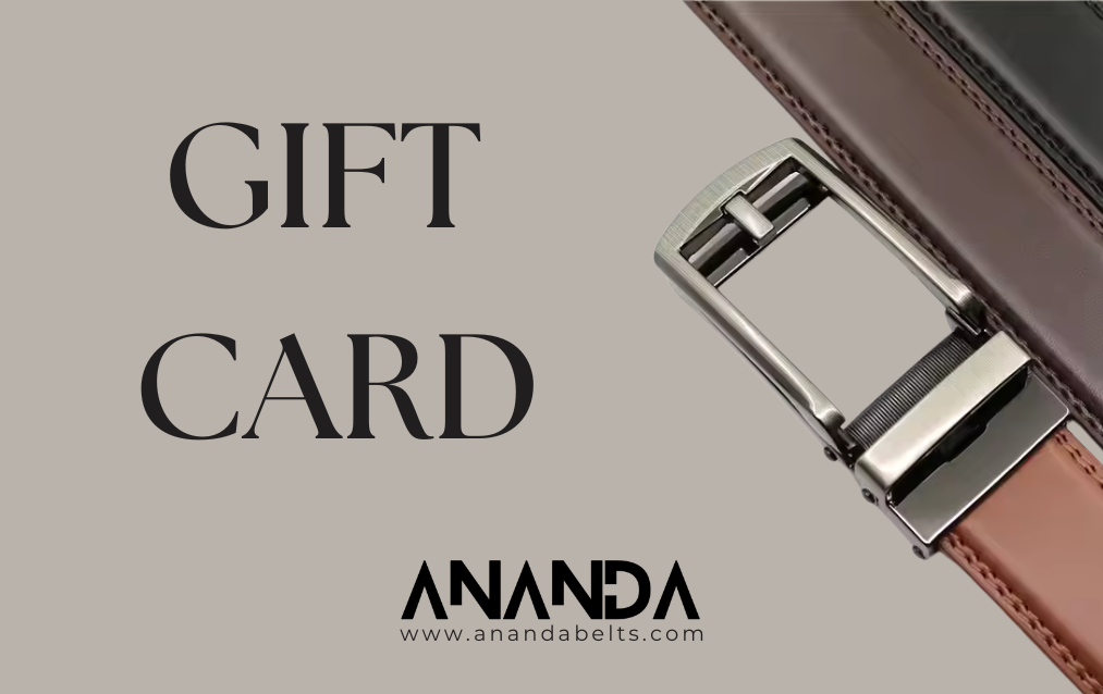 Ananda Belts Gift Card – digital voucher for handcrafted leather belts