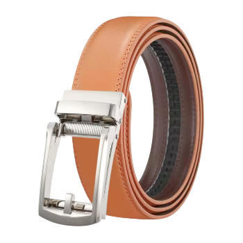 Classic titanium camel ratchet adjustable mens belt