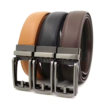 adjustable ratchet mens belts brown camel tab black
